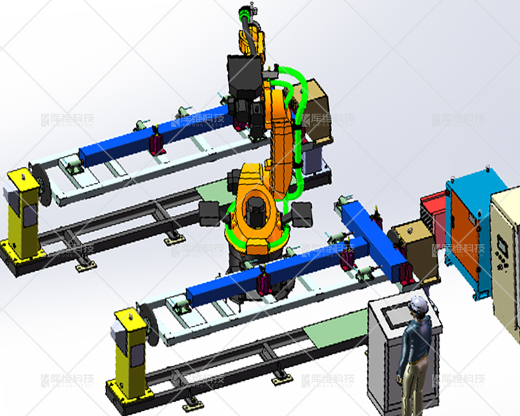 焊接<a href='http://www.wenxinlove.com' target='_blank'><u>機器人工作站</u></a>布局